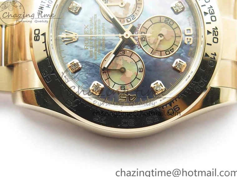 MiroTime 0330 Daytona 116520 RG UBF Best Edition Ice Blue MOP Crystal Markers Dial on RG Bracelet A Classic 2941